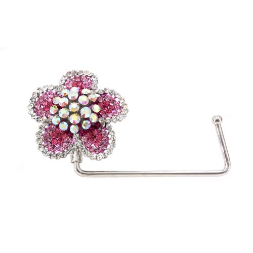 Bag Hanger - Rhinestone Flower - Fuchsia - BH-GB1292FU